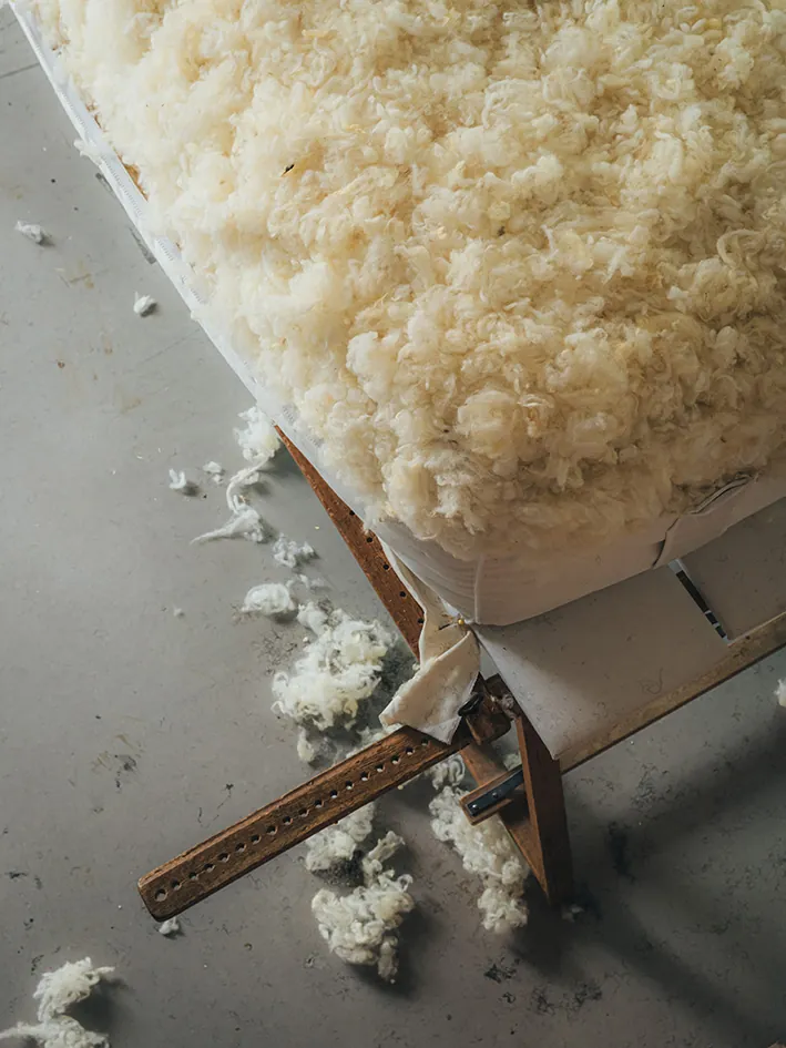 Matelas en fabrication artisanale